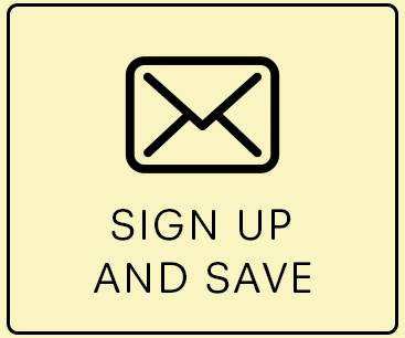 Sign up to email for 15% off