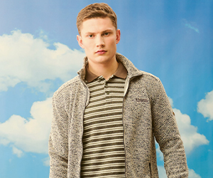 Man in a blue jacket