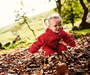 Girl in a red jacket