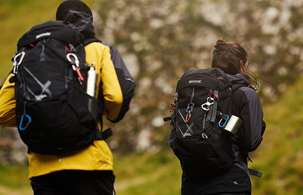 Women in a purple jacket